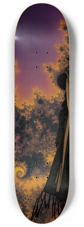 Native American Model + Fractal Backdrop #33 #1 8-1/4 Skateboard Deck