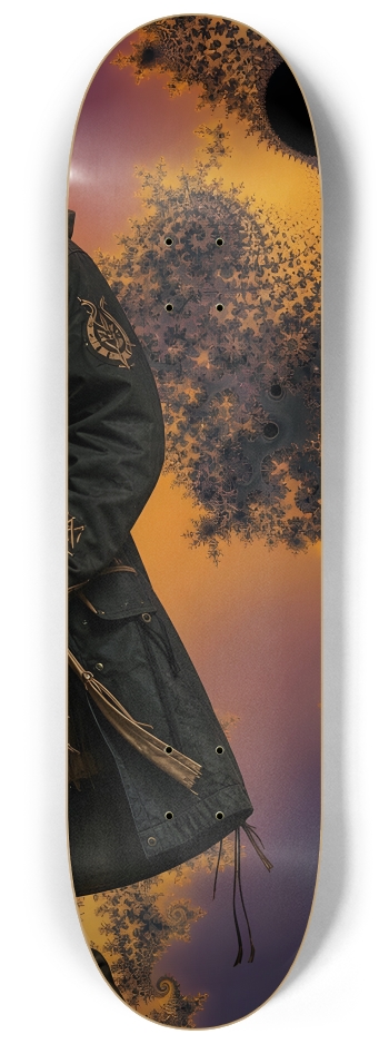 Native American Model + Fractal Backdrop #33 #3 8-1/4 Skateboard Deck