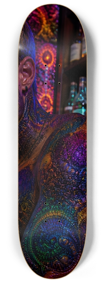 Psychedelic Fractal Dirty Blonde Bartender #32 #3 8-1/4 Skateboard Deck