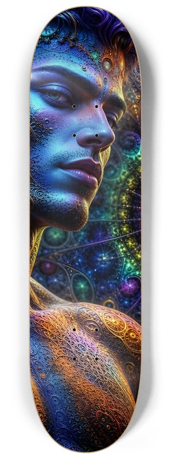 Psychedelic Fractal Brunette Elf #4 #3 8-1/4 Skateboard Deck