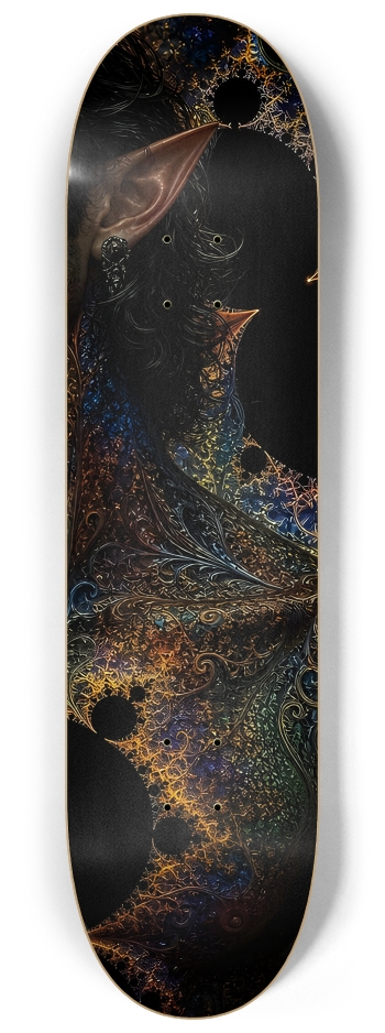 Psychedelic Fractal Brunette Elf #5 #3 8-1/4 Skateboard Deck