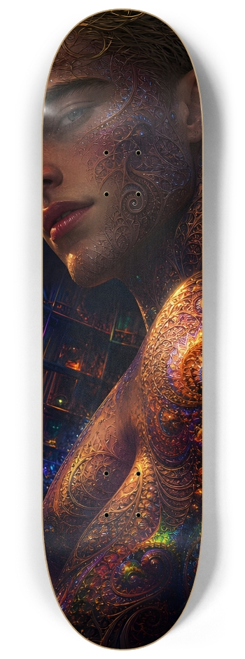 Psychedelic Fractal Blonde Elf #30 #2 8-1/4 Skateboard Deck