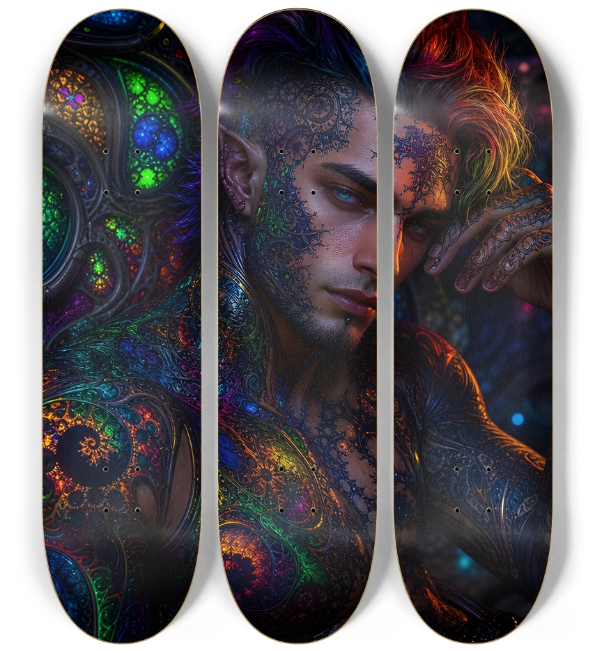 Psychedelic Fractal Brunette Elf #32