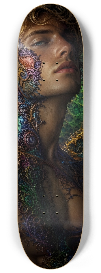 Psychedelic Fractal Blonde Elf #12 #3 8-1/4 Skateboard Deck