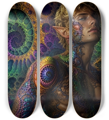 Psychedelic Fractal Blonde Elf #12