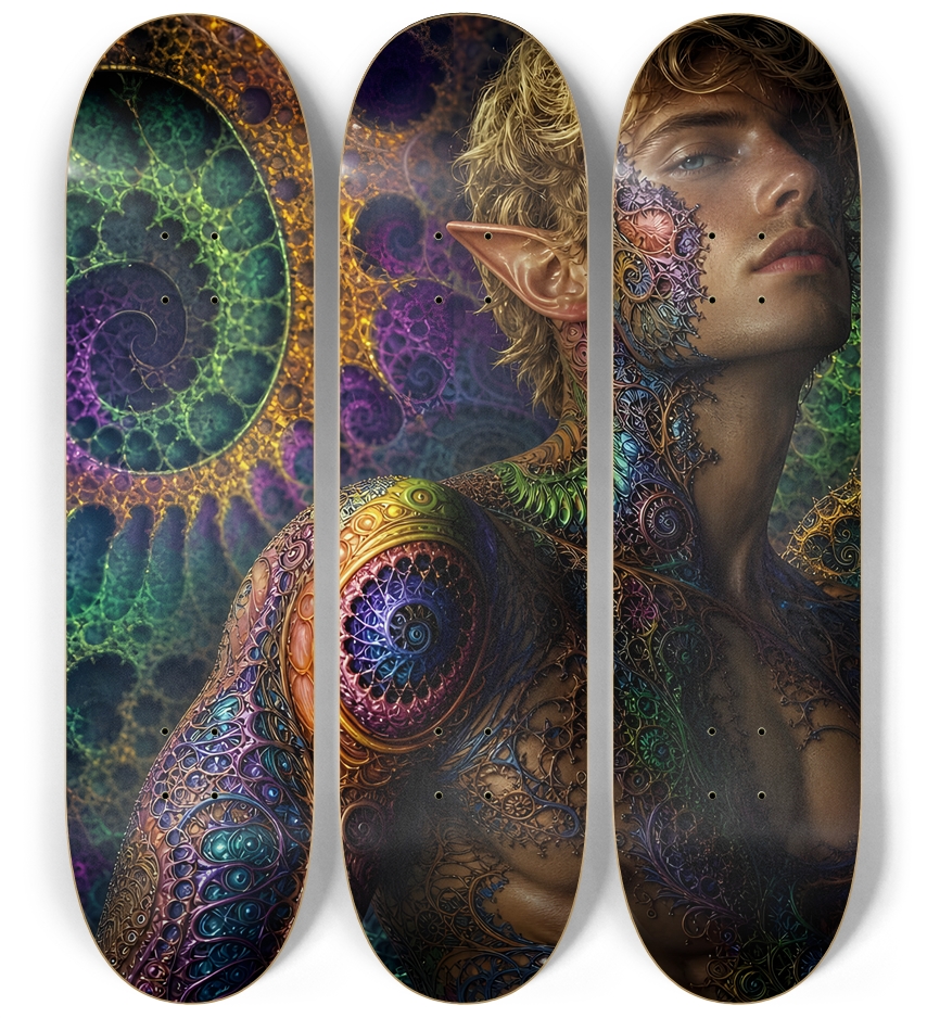 Psychedelic Fractal Blonde Elf #12