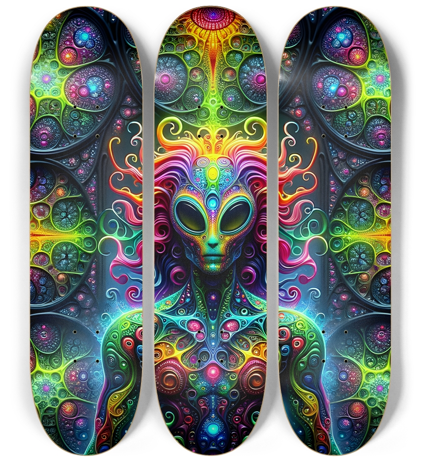 Psychedelic Neon Fractal Alien #1