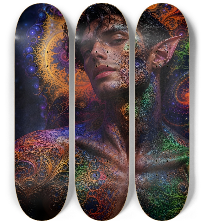 Psychedelic Fractal Brunette Elf #12