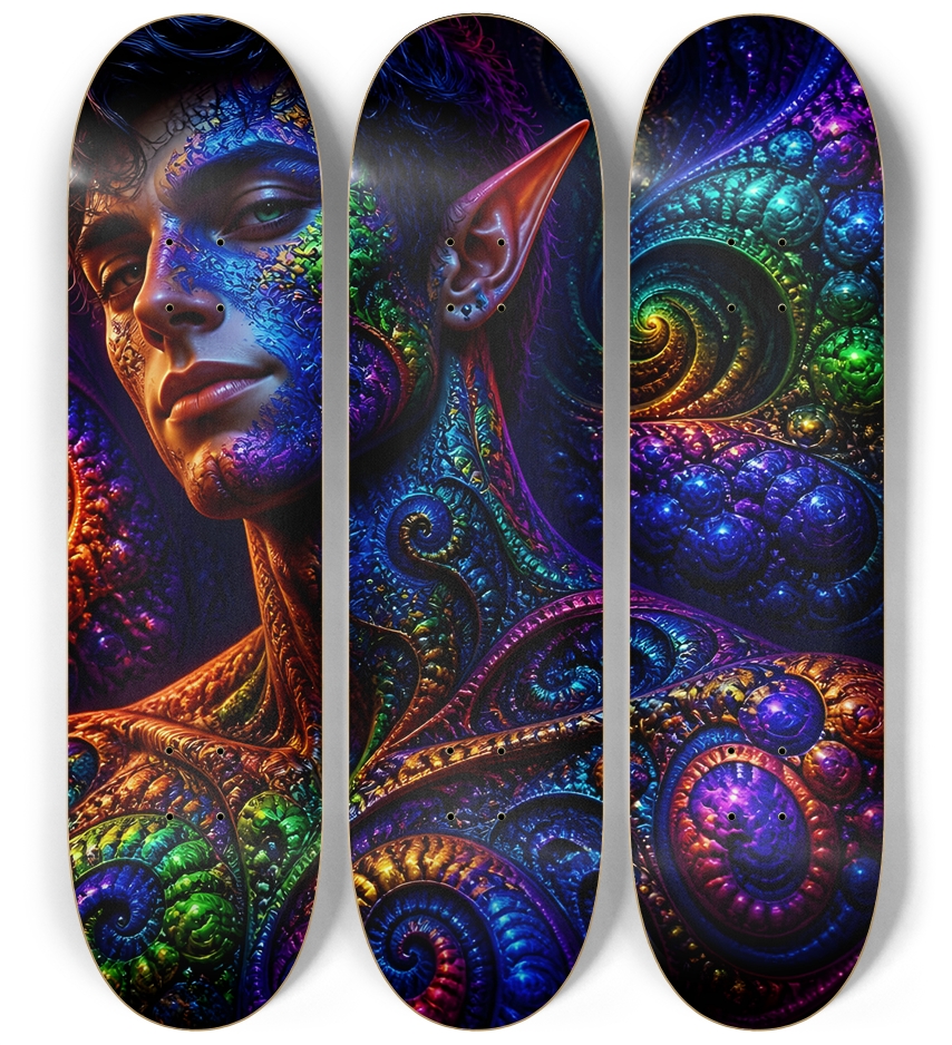 Psychedelic Fractal Brunette Elf #16