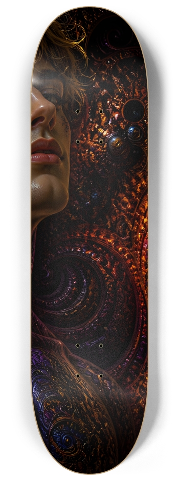 Psychedelic Fractal Blonde Elf #27 #3 8-1/4 Skateboard Deck