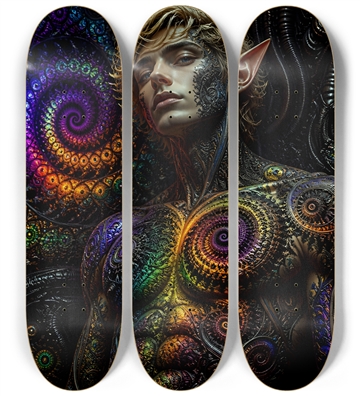 Psychedelic Fractal Blonde Elf #16