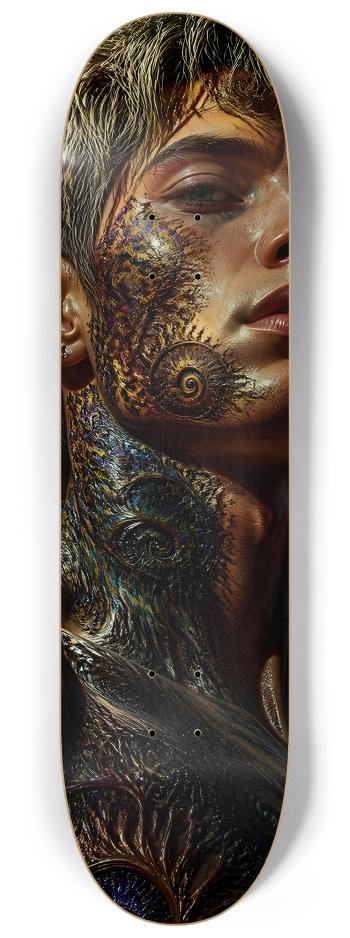 Psychedelic Fractal Blonde Elf #29 #2 8-1/4 Skateboard Deck