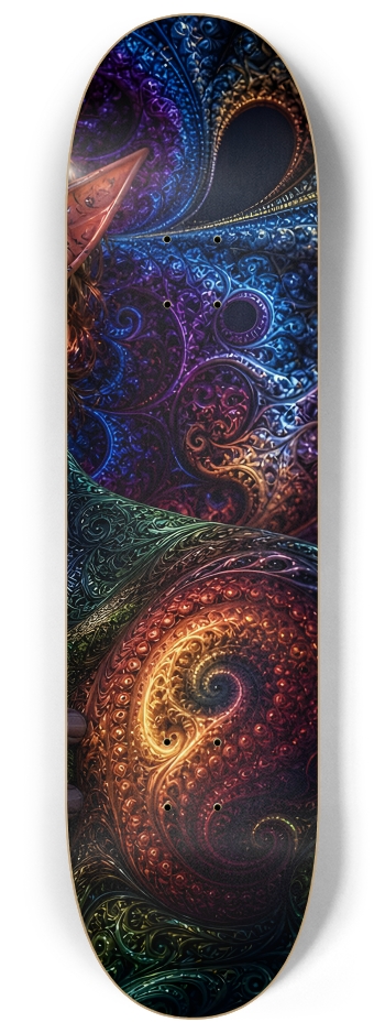 Psychedelic Fractal Blonde Elf #21 #3 8-1/4 Skateboard Deck