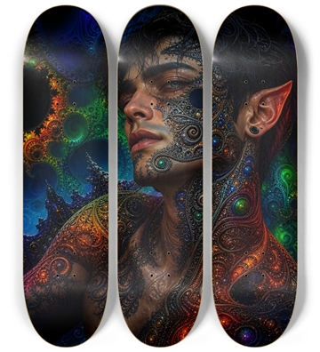 Psychedelic Fractal Brunette Elf #28