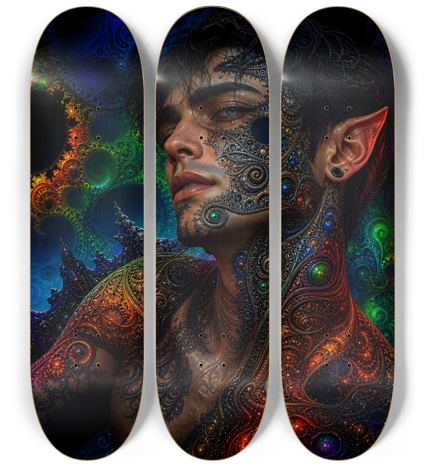 Psychedelic Fractal Brunette Elf #28