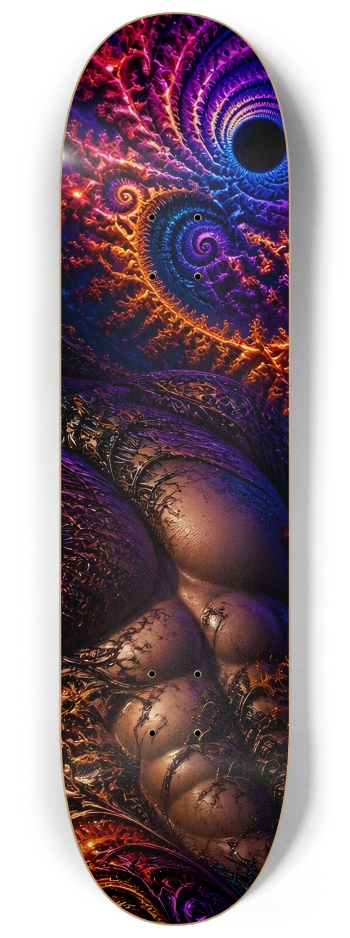 Psychedelic Fractal Brunette Elf #17 #3 8-1/4 Skateboard Deck