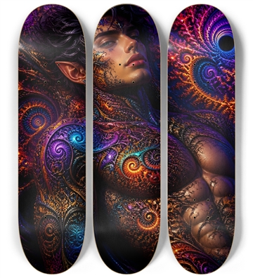 Psychedelic Fractal Brunette Elf #17