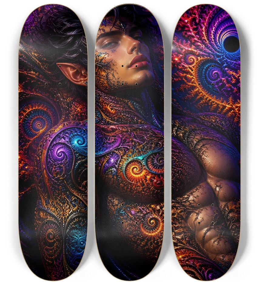 Psychedelic Fractal Brunette Elf #17