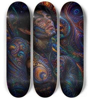 Psychedelic Fractal Brunette Elf #34