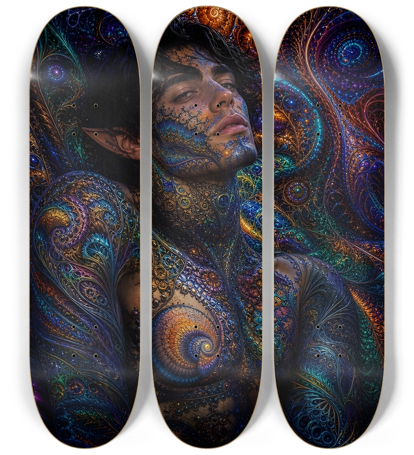 Psychedelic Fractal Brunette Elf #34