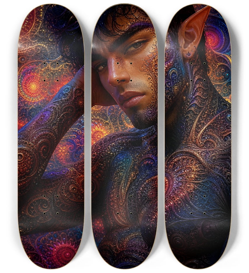 Psychedelic Fractal Brunette Elf #10