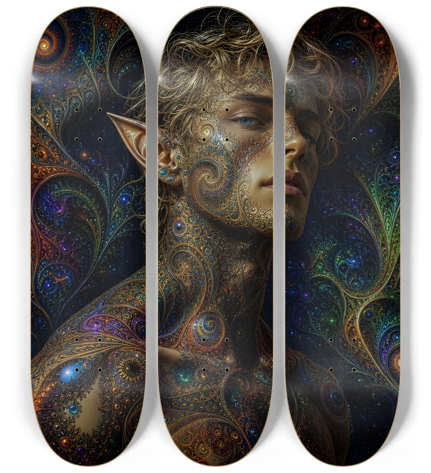 Psychedelic Fractal Blonde Elf #22