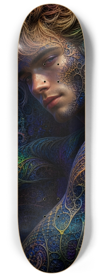 Psychedelic Fractal Blonde Elf #20 #2 8-1/4 Skateboard Deck