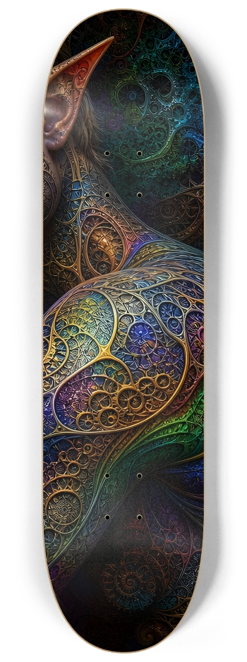 Psychedelic Fractal Blonde Elf #20 #3 8-1/4 Skateboard Deck