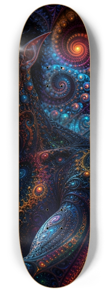 Psychedelic Fractal Brunette Elf #9 #3 8-1/4 Skateboard Deck
