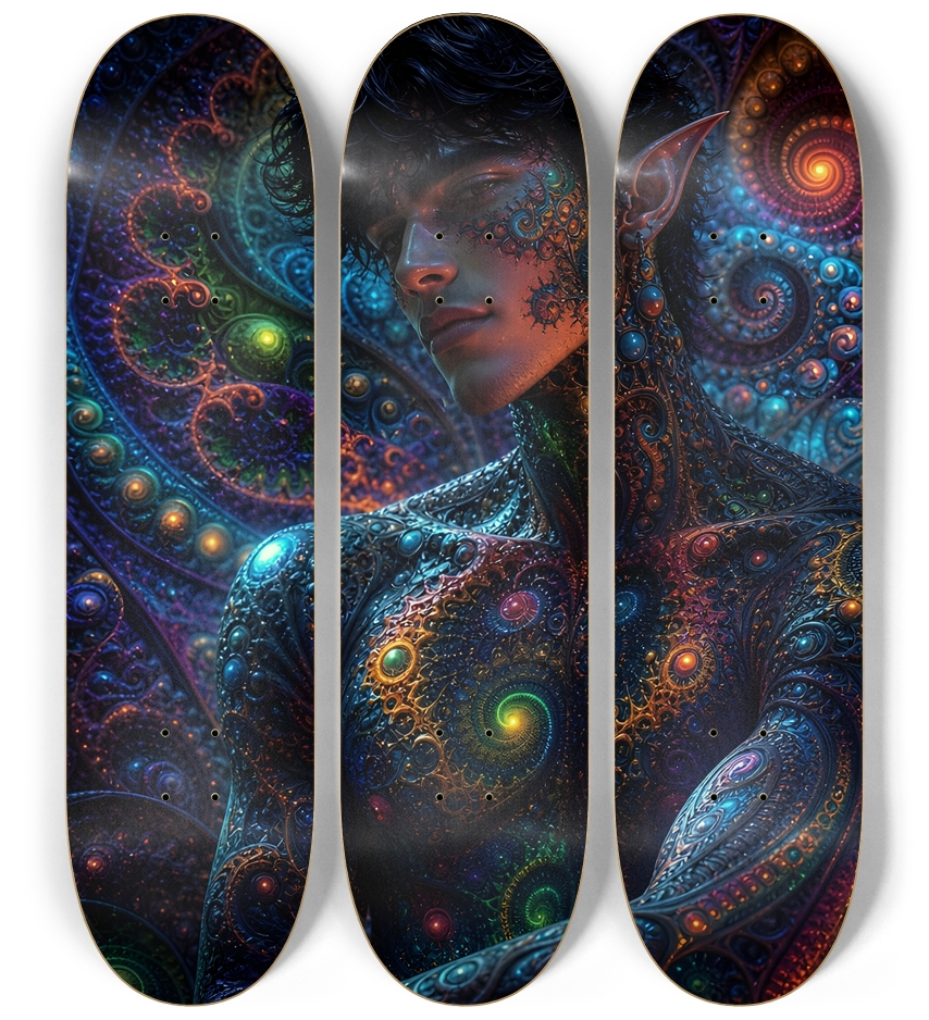 Psychedelic Fractal Brunette Elf #9