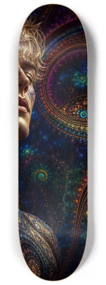 Psychedelic Fractal Blonde Elf #28 #3 8-1/4 Skateboard Deck
