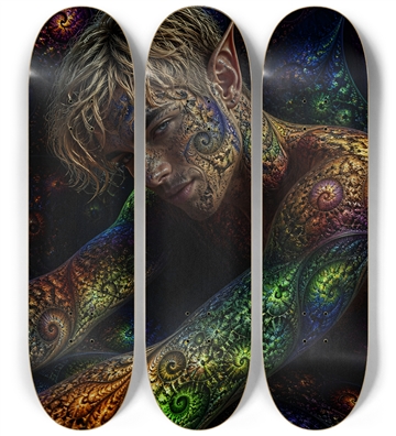 Psychedelic Fractal Blonde Elf #25