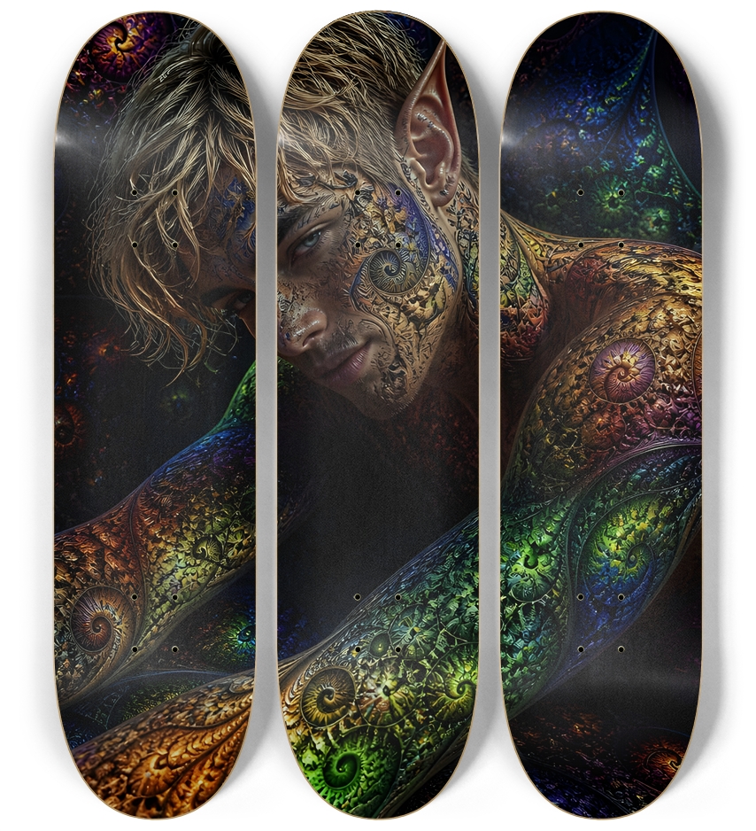 Psychedelic Fractal Blonde Elf #25
