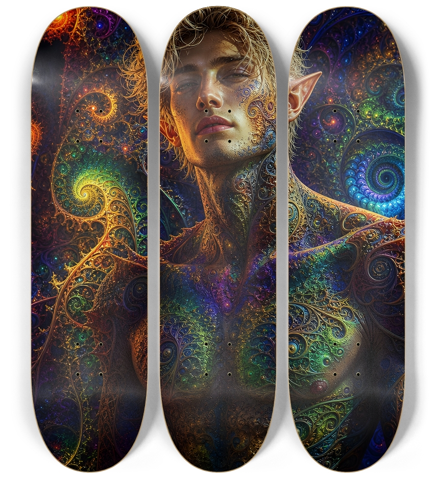 Psychedelic Fractal Blonde Elf #24