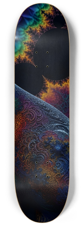 Psychedelic Fractal Brunette Elf #3 #3 8-1/4 Skateboard Deck