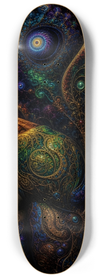 Psychedelic Fractal Brunette Elf #2 #3 8-1/4 Skateboard Deck