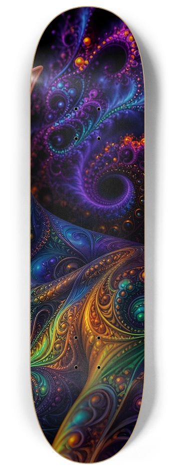 Psychedelic Fractal Blonde Elf #23 #3 8-1/4 Skateboard Deck