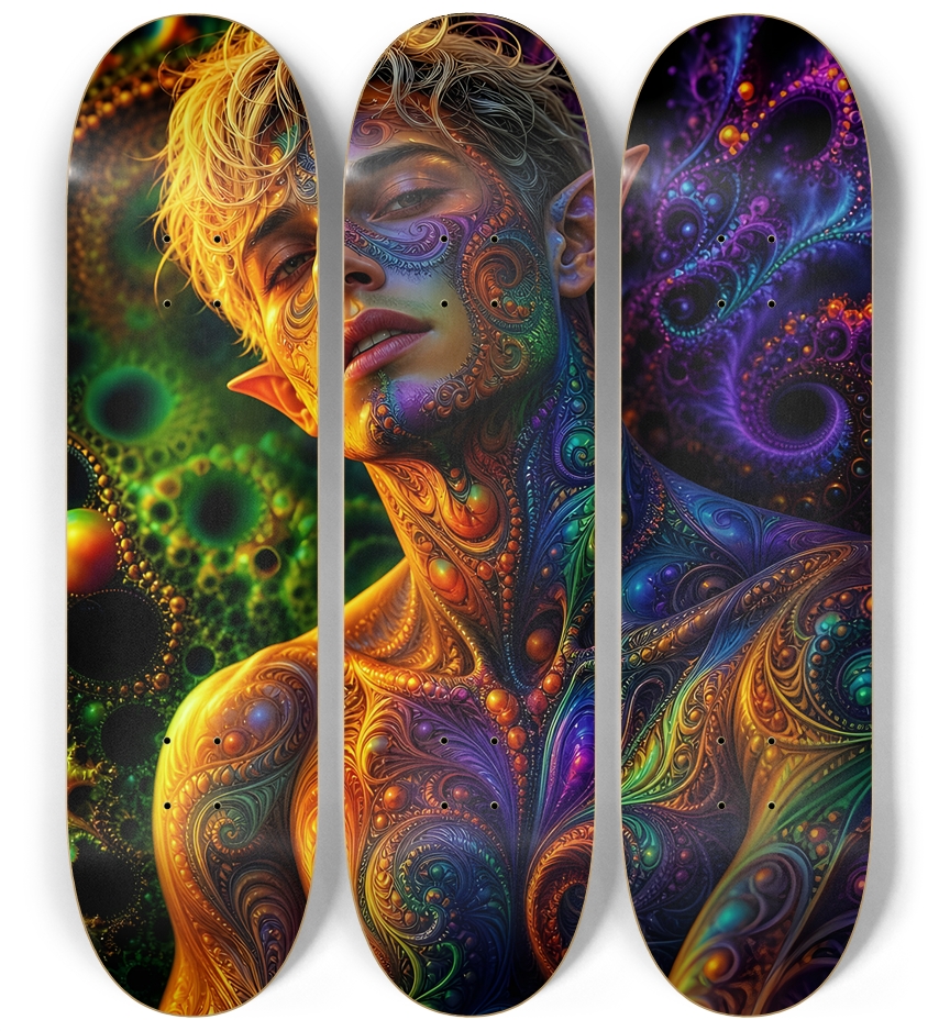 Psychedelic Fractal Blonde Elf #23
