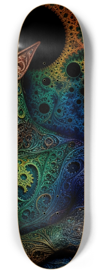 Psychedelic Fractal Blonde Elf #17 #3 8-1/4 Skateboard Deck
