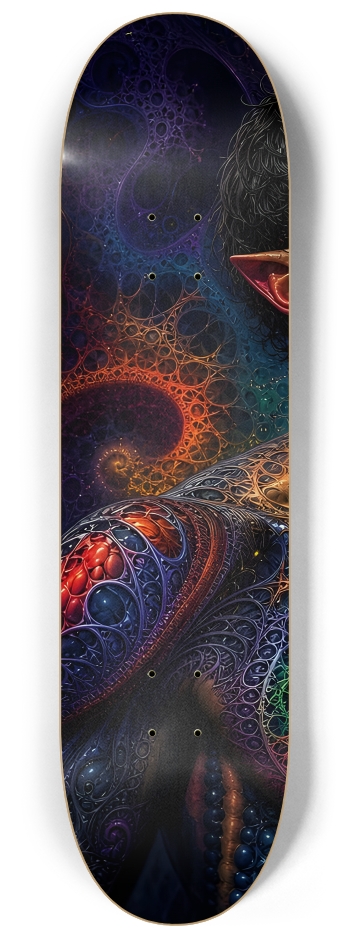 Psychedelic Fractal Brunette Elf #22 #1 8-1/4 Skateboard Deck