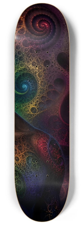 Psychedelic Fractal Brunette Elf #22 #3 8-1/4 Skateboard Deck