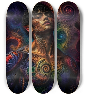 Psychedelic Fractal Brunette Elf #22