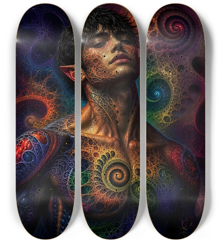 Psychedelic Fractal Brunette Elf #22