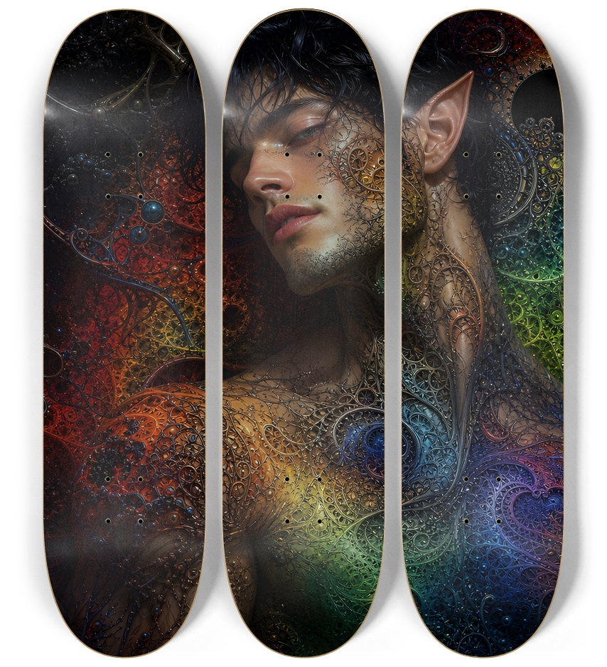 Psychedelic Fractal Brunette Elf #35