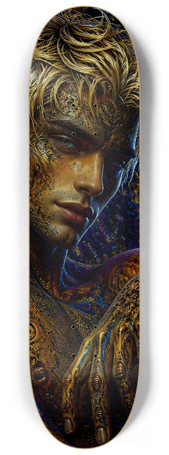 Psychedelic Fractal Blonde Elf #13 #3 8-1/4 Skateboard Deck