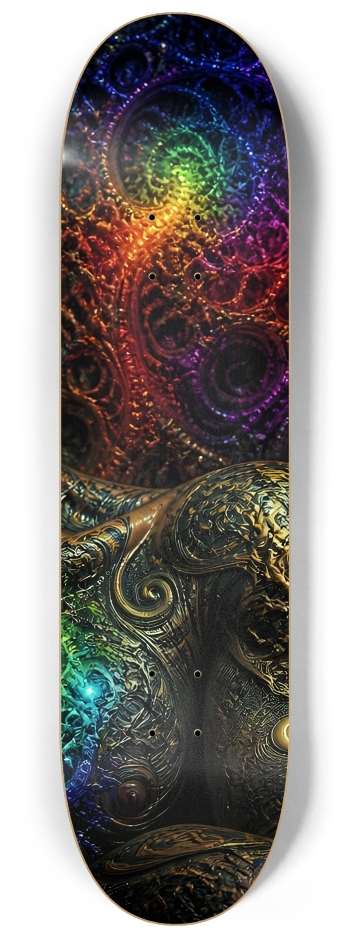 Psychedelic Fractal Blonde Elf #15 #3 8-1/4 Skateboard Deck