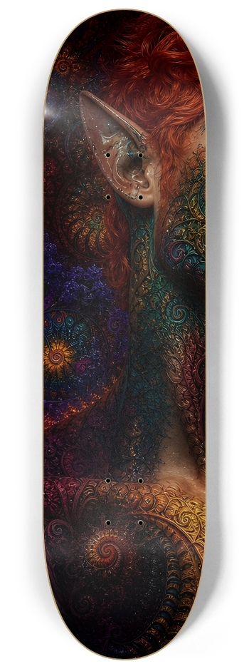 Psychedelic Fractal Redhead Elf #3 #1 8-1/4 Skateboard Deck