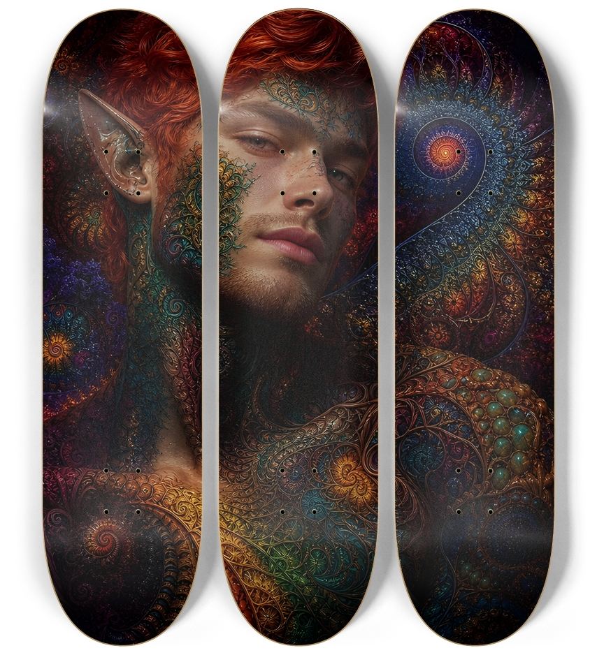 Psychedelic Fractal Redhead Elf #3