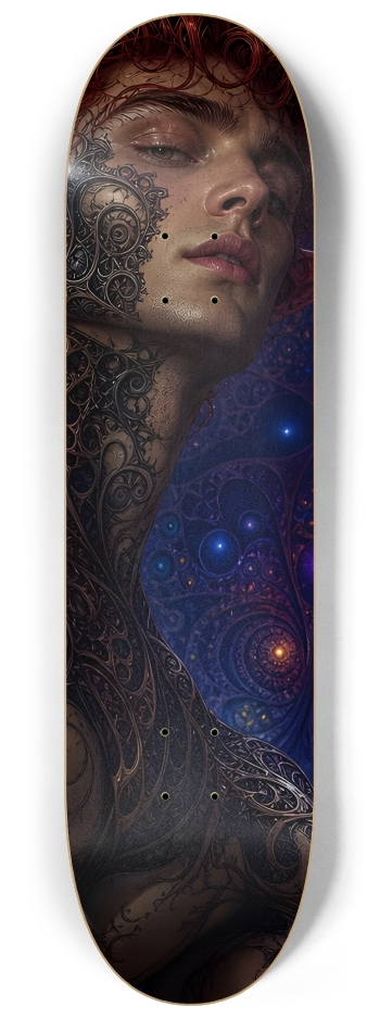 Psychedelic Fractal Redhead Elf #2 #3 8-1/4 Skateboard Deck