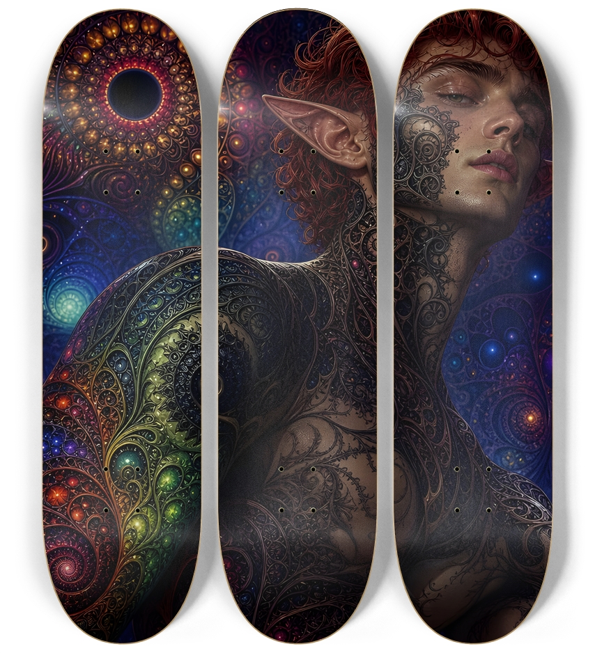 Psychedelic Fractal Redhead Elf #2